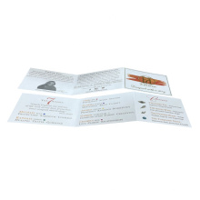 Custom paper printed instruction sheet folding leaflet die cut luxury pocket brochure manual booklet printing